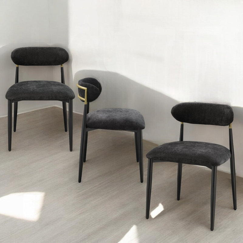 Chaise d'appoint Jaramillo (lot de 2), Noir