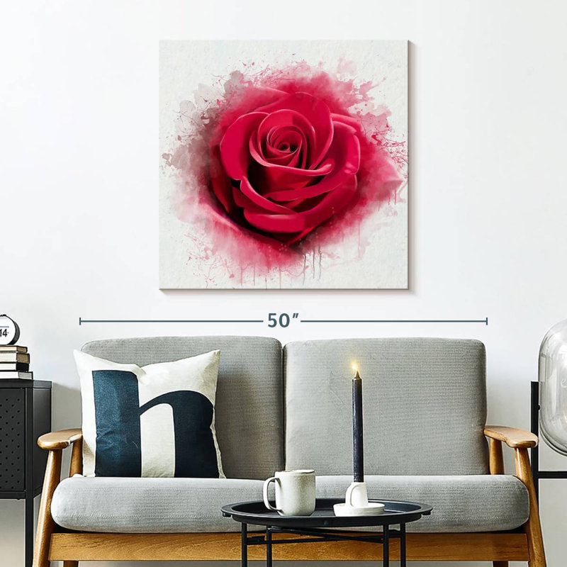Rose rouge Harnek, H 30 po x l 30 po