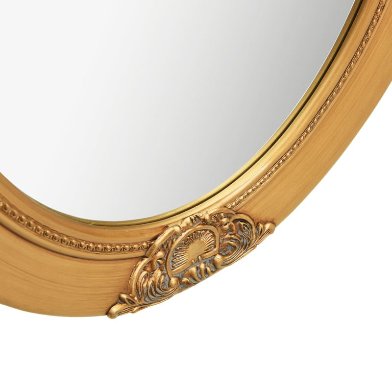 Wall Mirror Bathroom Mirror with Baroque Style Decorative Vanity Mirror, Gold, 19.7" x 27.6"