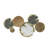 Ceramic and Canvas Abstract Circle Wall Art – Modern Neutral Decor with Gold Accents