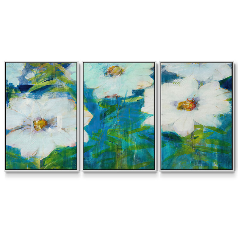 3 pièces, H 40 po x l 78 po x P 2 po, Blanc