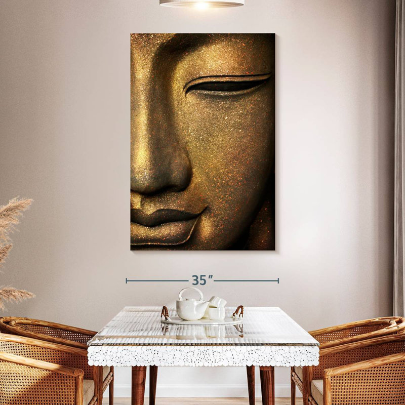 Adella Cropped Buddha Face, 51" H x 34" W