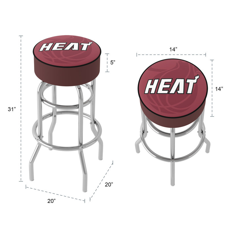 Swivel Upholstered Counter Stool with Metal Frame
