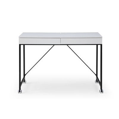 Desk with Top Storage and Leg Casters
