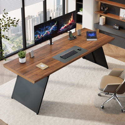 79" Long Home Office Desk, 2-Person Double Desk by 17 Stories