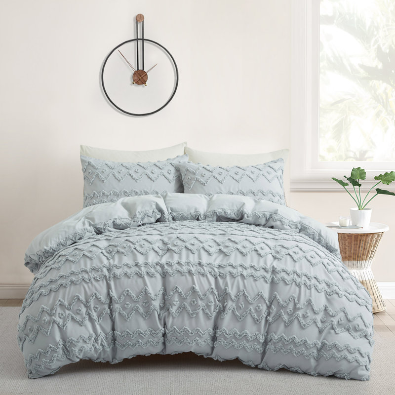 Ensemble de housse de couette réversible en microfibre blanche, Housse de couette simple + 1 taie d'oreiller stand