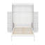 Lit escamotable rotatif avec bureau et deux tablettes latérales à 3 niveaux, lit mural vertical en bois avec bureau convertible, supports de rangement supplémentaires-1183909077