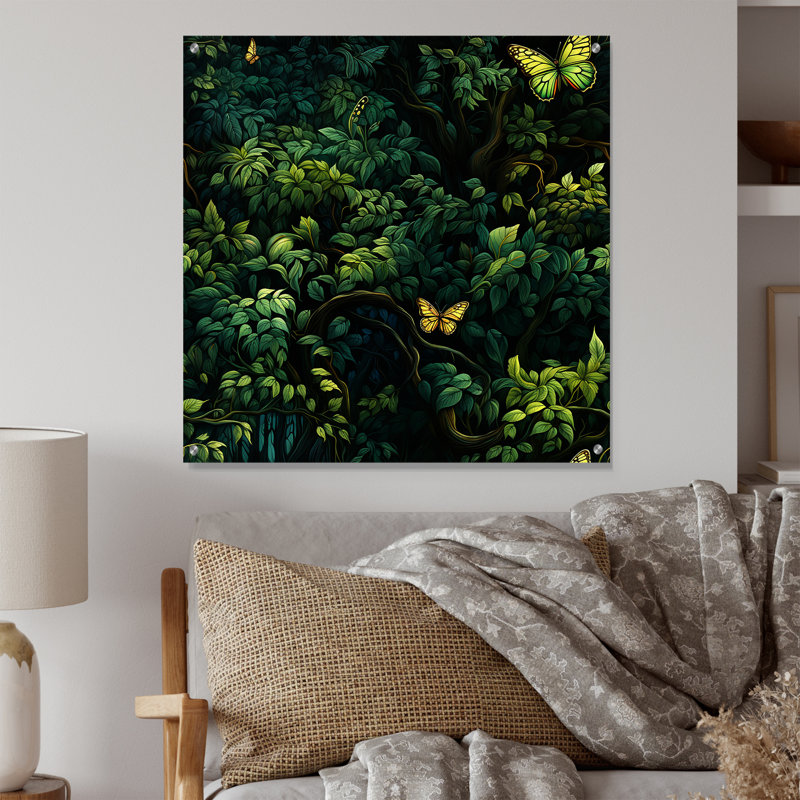 Hanshew - Art mural abstrait en acrylique, H 16 po x l 16 po