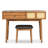 Brown Wood Dressing Vanity Table With Flip-Top Mirror & Stool, Three Drawers For Delicate Makeup Corner Solid Mirror, Stool And Exquisite Setup
