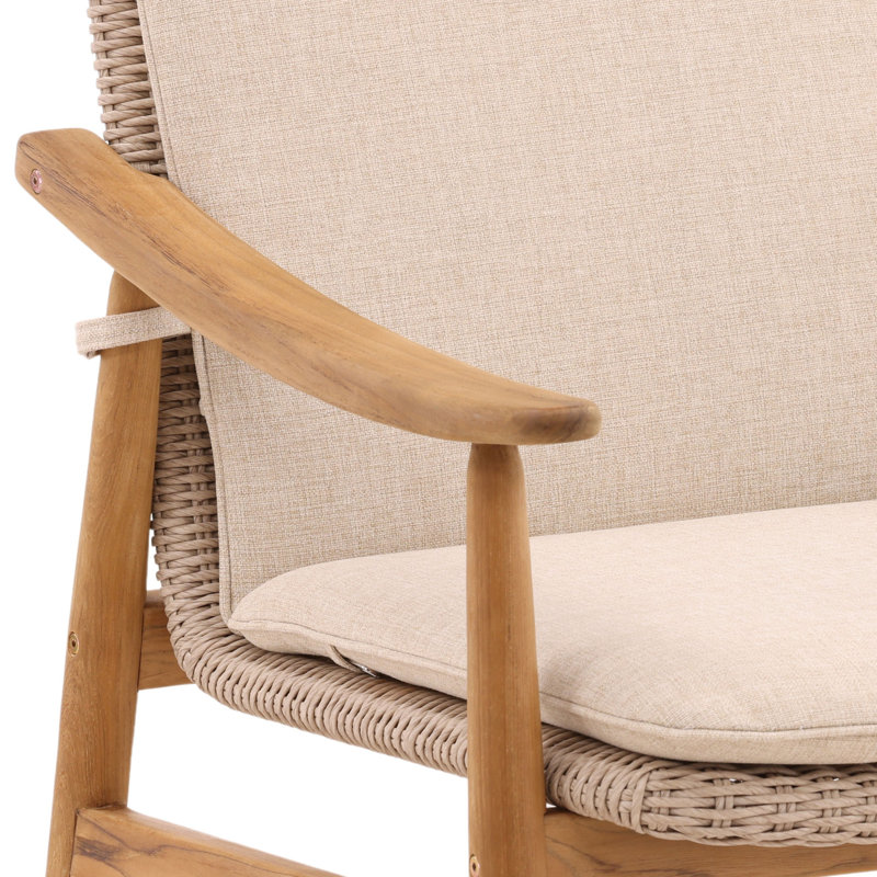 Wembley Olefin Fabric Outdoor Dining Chair, Beige (Set of 2)