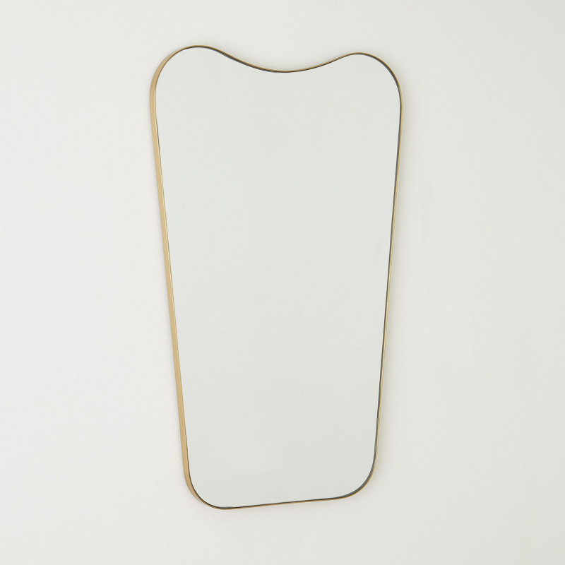 Cadre organique en laiton brossé miroir