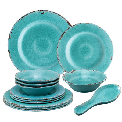 Kinzer Piece Melamine Dinnerware Set - Service for 4
