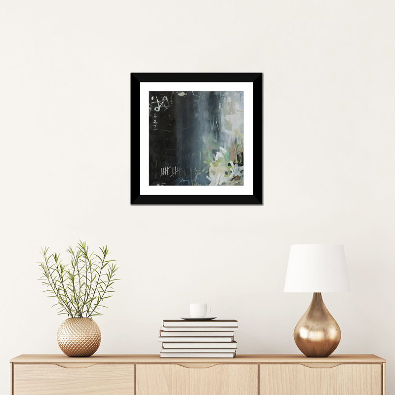 «Chalk One Up», reproduction d'art sur toile tendue, H 16 po x l 16 po x P 1 po, Papier beaux-arts encadré noir, Blanc