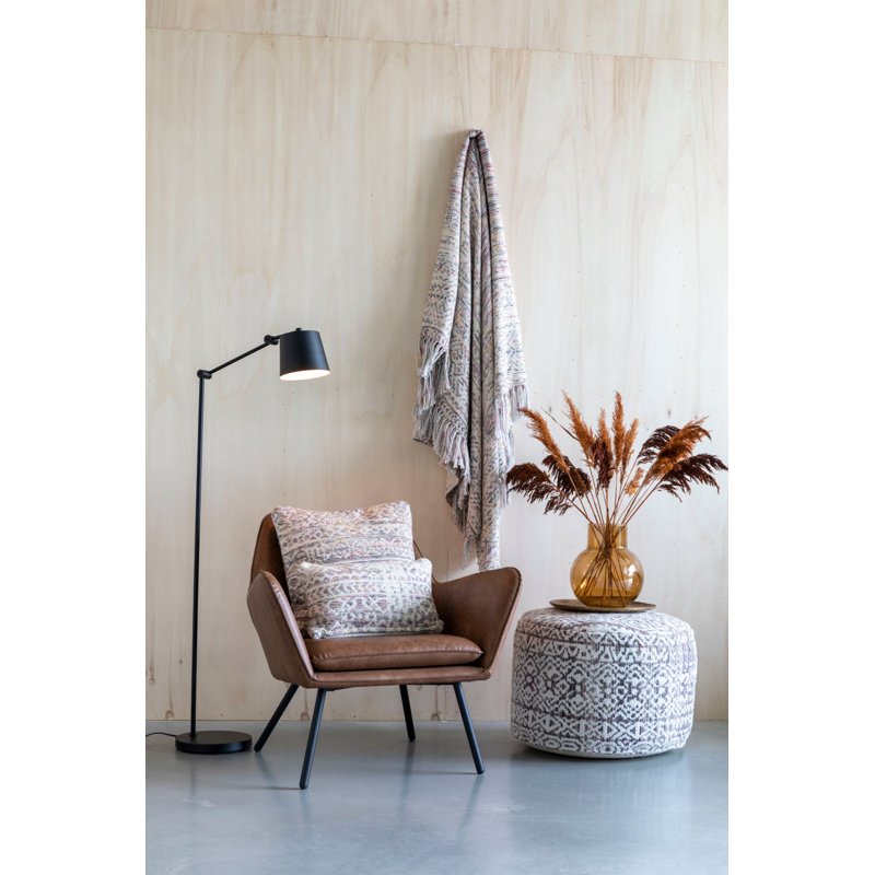 Liv Round Pouf, Gray