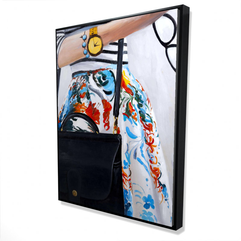 Femme à la mode avec impression de lunettes sur toile