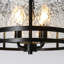 Plafonnier encastré 4 lumières en verre transparent Sherwin