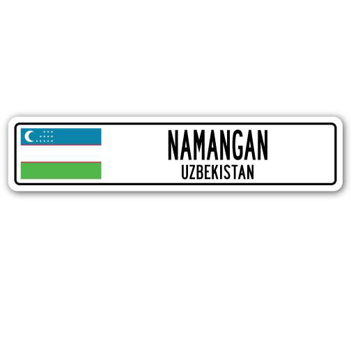 Panneau de signalisation en aluminium Namangan, Ouzbékistan, H 6 po x l 24 po x P 1 po