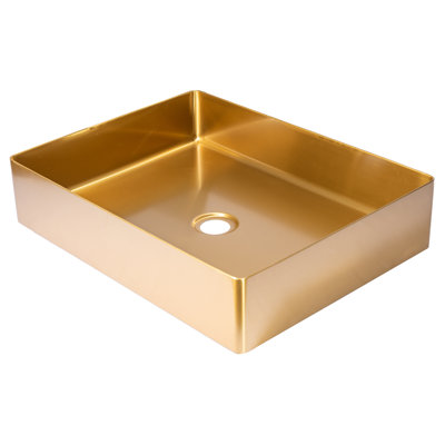Stainless Steel Rectangular Vessel Bathroom Sink