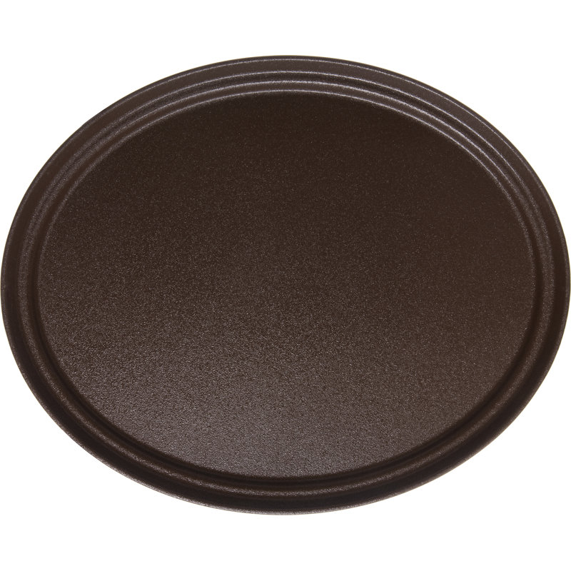 Plateau ovale Gripite 2 27 po x 22 po - noir, H 1 po x l 19 po x L 24 po, Brun