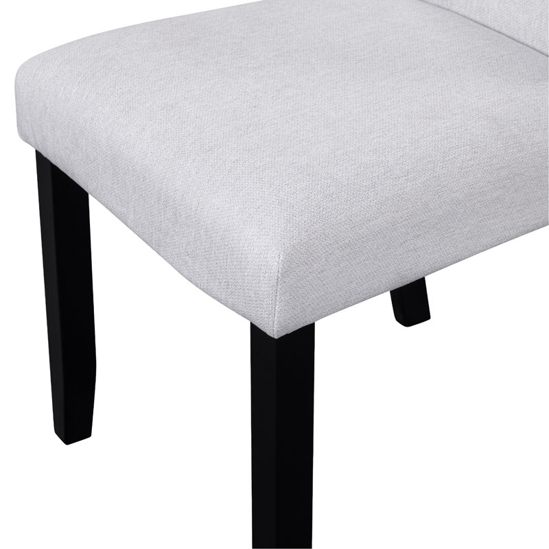 Ensemble de table de salle à manger 5 pièces, table de salle à manger moderne de 43 pouces et 4 chaises rembourrées pour la salle à manger, la cuisine, le salon et l'assemblage facile