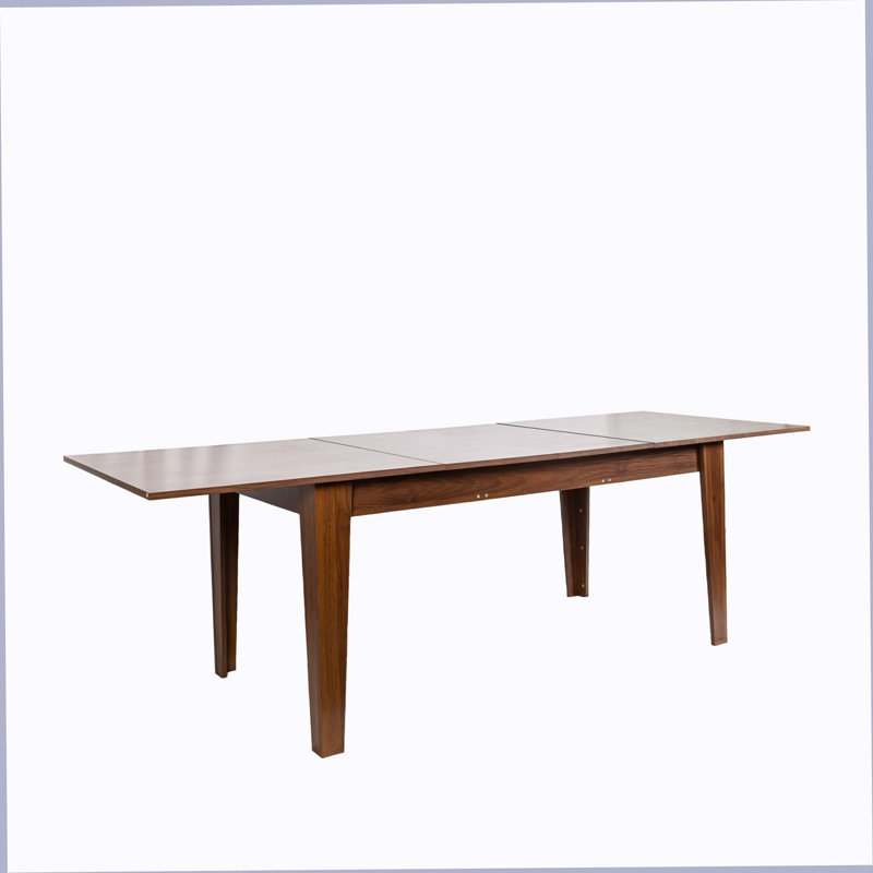 Table de salle à manger, grande table de cuisine extensible de 106,3 po, Walnut