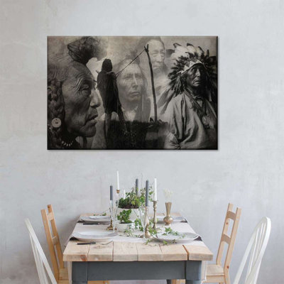 Native American Native Indian, reproduction sur toile