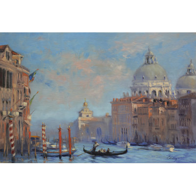 Venice Grand Canal by Chuck Larivey - Wrapped Canvas Print