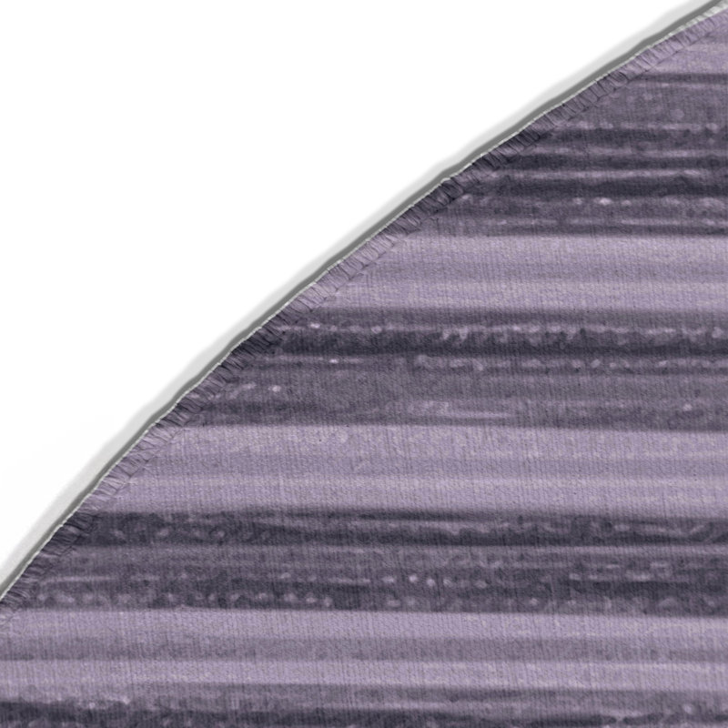 Tapis intérieur / extérieur mauve HorizontalStripes, Rond 5 pi
