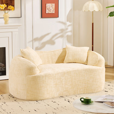 Two-Seat Sofa With Two Pillows