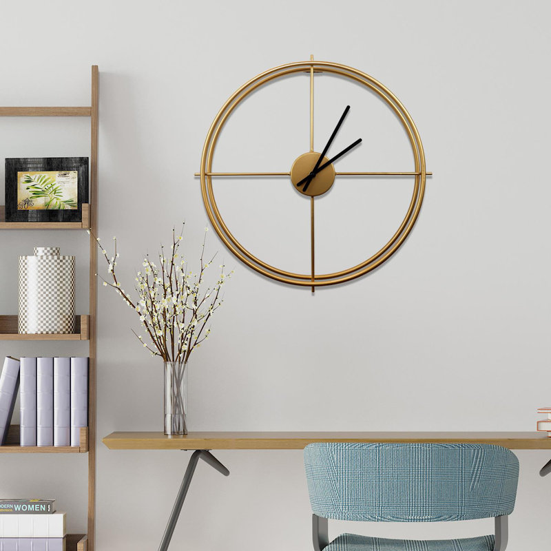 Okelley Minimalist Iron Wall Clock - 50cm