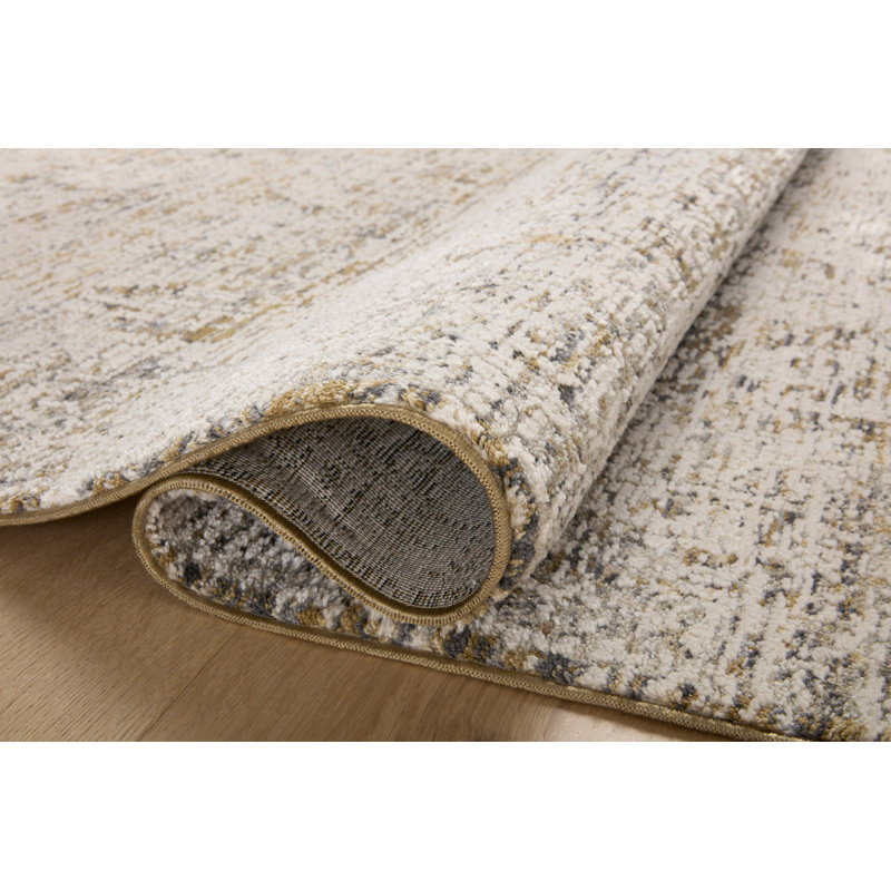 Tapis doré / beige Amber Lewis x Loloi Alie, Tapis de couloir 2 pi 7 po x 12 pi