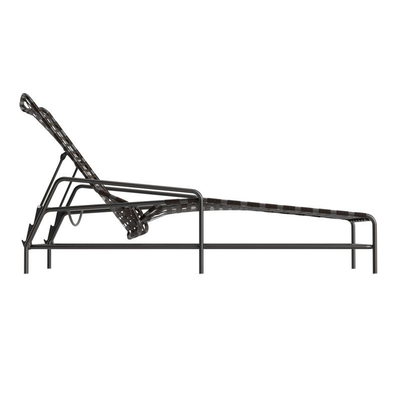 Kantan Outdoor Chaise Lounge, Coffee/Textured Pewter
