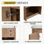 Meuble-lavabo mural 24 po avec lavabo en céramique blanche et porte à fermeture en douceur, emballage KD, contreplaqué-71277339