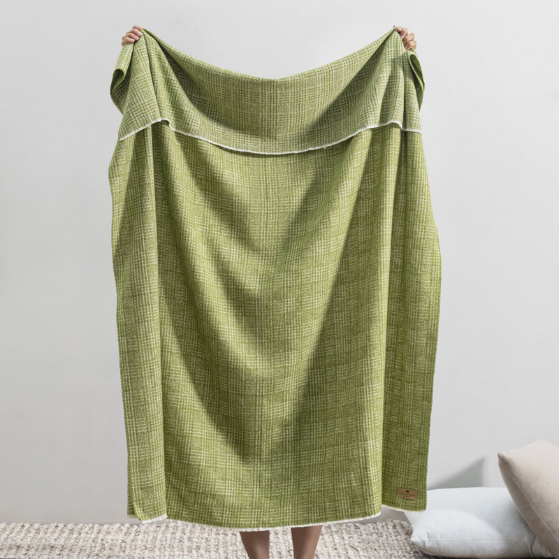 Sutton Plaid Throw,  Fern Houndstooth