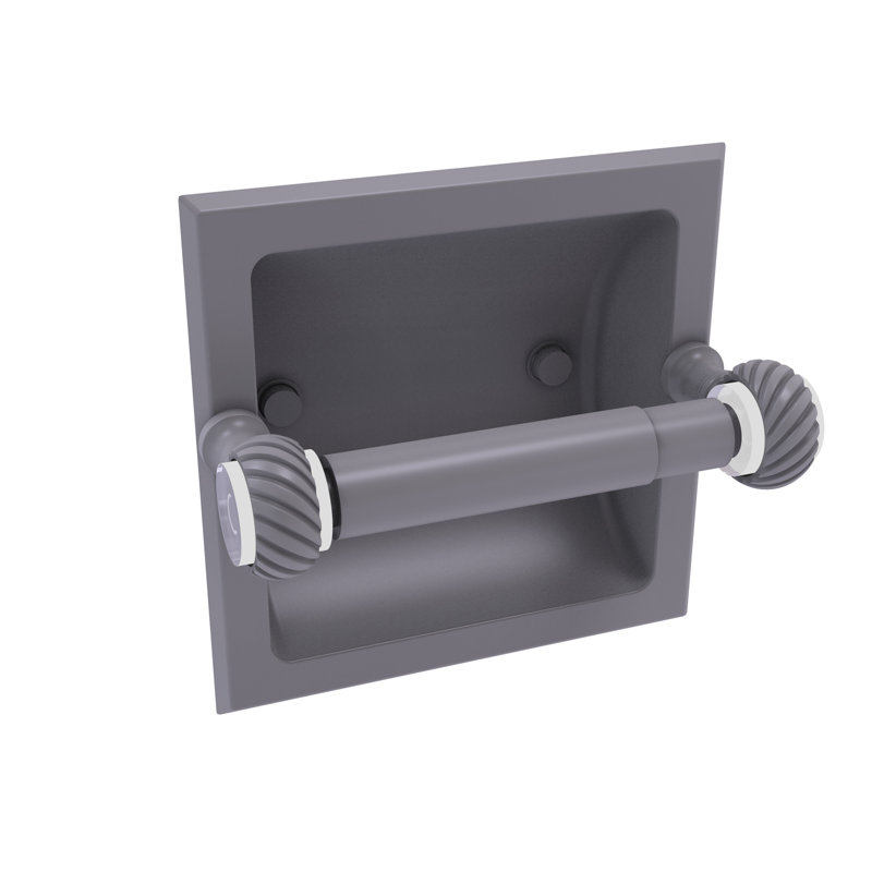 Jarrell Recessed Toilet Paper Holder, Matte Grey