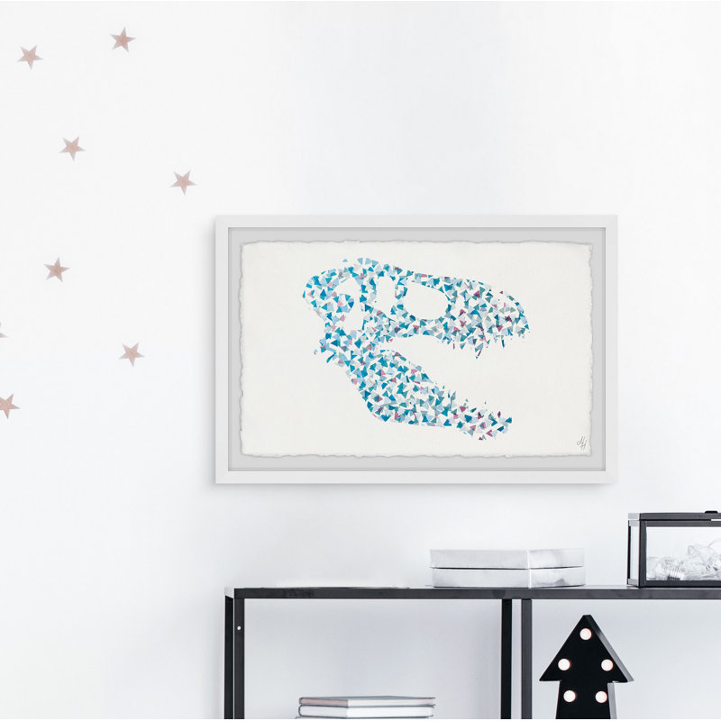 Willam Patterned Dino Skull - Single Picture Frame Painting, 20cm H x 30cm W