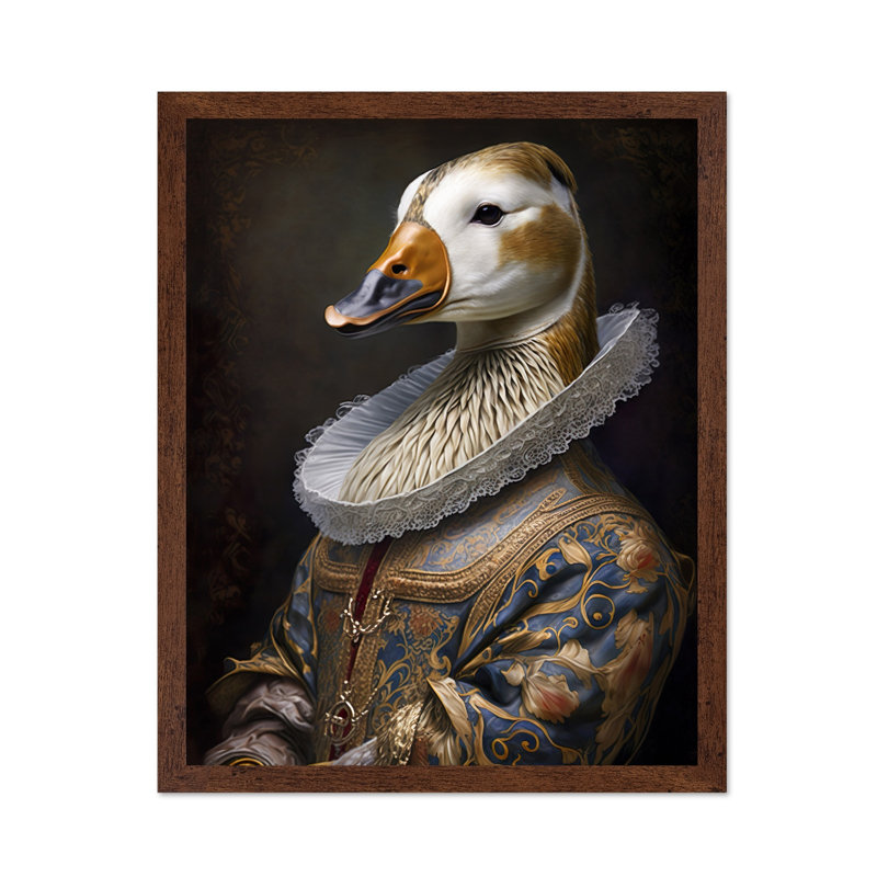Canard aristocratique, Poster, 16"H x 20"W, Brown Framed
