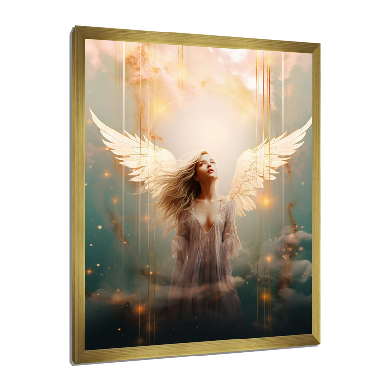 Glorious Ascendant Angel - impression, H 44 po x l 34 po x P 1,5 po, Cadre doré à une seule photo