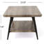 Table basse grise avec amplement d'espace de rangement pour les accessoires spacieux d'inspiration Mid-Century