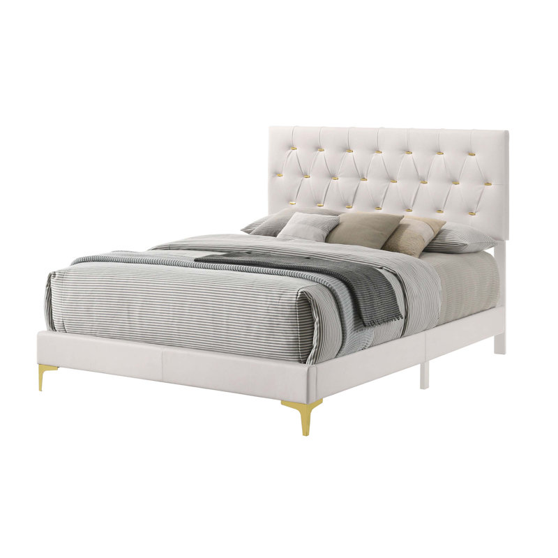 James White Upholstered Queen Panel Bed
