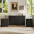 Ensemble 3 pièces commode 7 tiroirs et table de chevet 3 tiroirs
