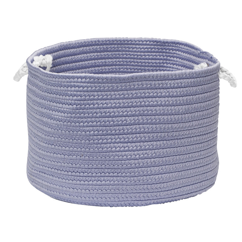 Basket with Handles, Amethyst, 12" H x 12" W x 8" D