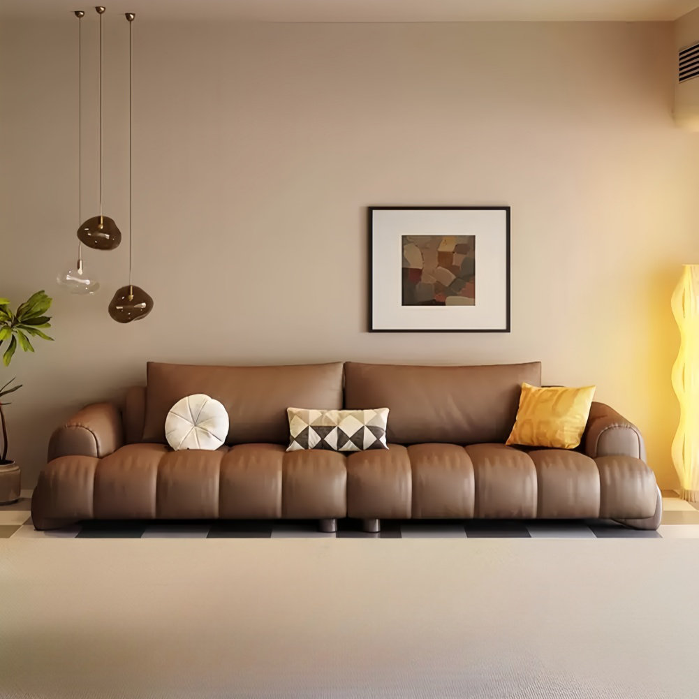 Walkoly Retro Piano - Key - designed Coffee - colored Sofa | Wayfair