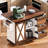 55.5 - Inch Rolling Kitchen Island With Drop Leaf, Barn Door, Storage Drawers, And Built In Power Outlet For Organization Island, Sliding Adjustable Shelf, Lockable Wheels, Dining Room Decor