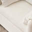 Fauteuil d'appoint fixe fixe-moderne - Chaise longue en chenille moelleuse avec coussin à haute résilience, fauteuil de lecture compact pour le salon, la chambre à coucher, le dortoir et le fauteuil-appartement blanc ivoire
