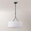 Luminaire suspendu tambour 3 lumières Modern Farmhouse, plafonnier suspendu en lin noir mat pour la salle à manger et la cuisine, éclairage ambiant à chaîne réglable-1325959718