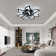 10-Light Dimmable Led Modern Ceiling Lamp With Remote Control