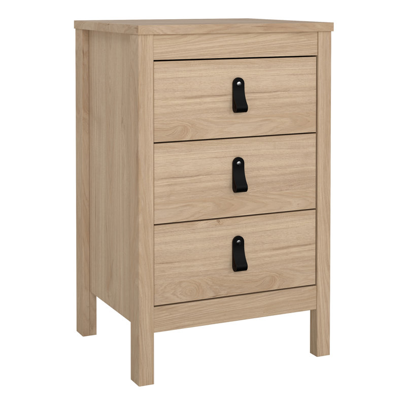 Ameiya 43.8cm W Manufactured Wood Bedside Table, Brown