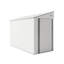 Remise de rangement en métal blanc 4 * 8Ft avec porte latérale à charnière simple, bonne ventilation, pour les dortoirs des travailleurs