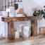 Console de 63 pouces de long, canapé rectangulaire en bois derrière le canapé, table d'entrée de style campagnard pour entrée, couloir, salon (naturel)-1128523597
